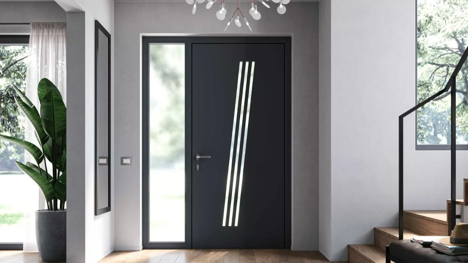 Portoncini in Alluminio LINEA INFINITY di Oknoplast: Stile e Sicurezza per il Tuo Ingresso