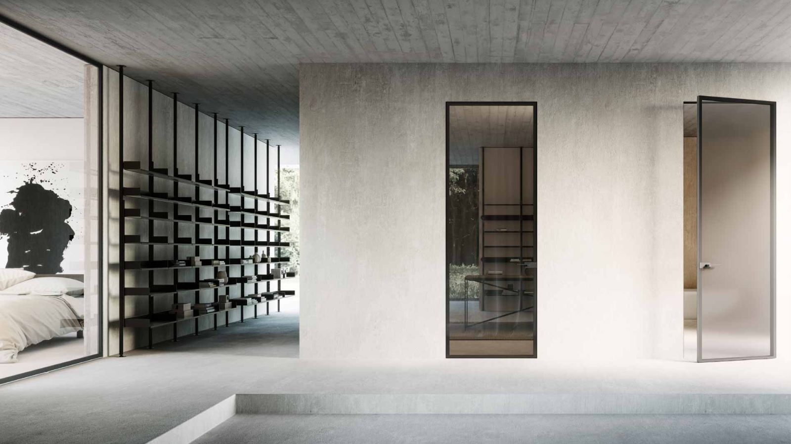 Stile e Trasparenza: La Porta Filomuro in Vetro Trasparente Style di ADL Design