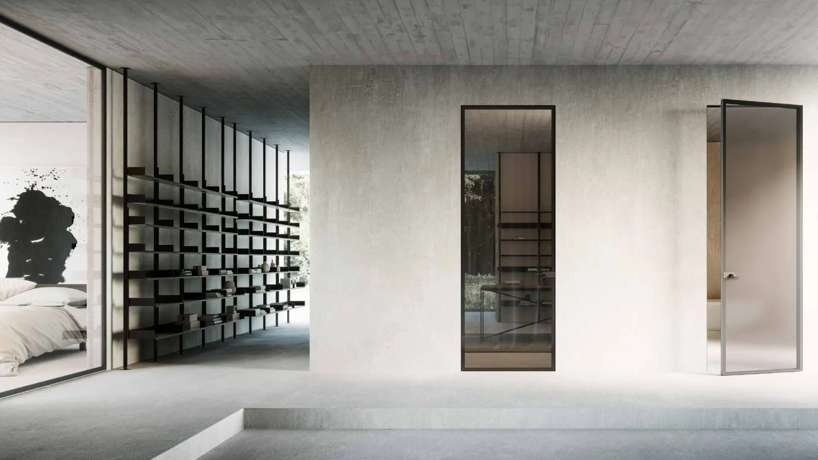 Stile e Trasparenza: La Porta Filomuro in Vetro Trasparente STYLE di ADL Design