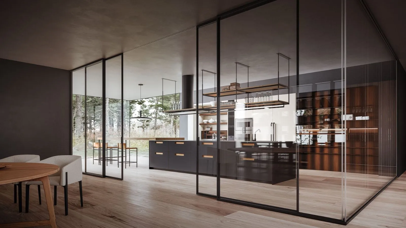 Pareti Divisorie per Ufficio: MIES DOPPIO VETRO di ADL Design